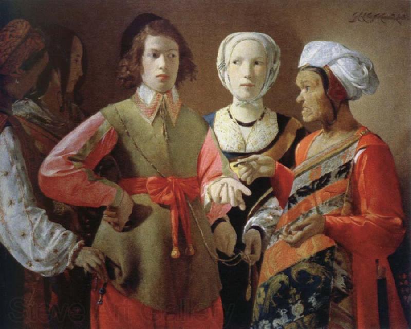 Georges de La Tour the fortune teller Norge oil painting art